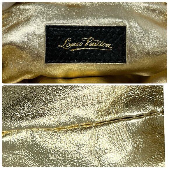 LOUIS VUITTON Vintage Monogram Aumoniere Mini Evening Bag Black Satin [106329] - Picture 12 of 12